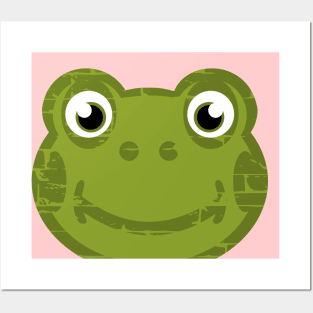 Cute Frog Face Posters and Art